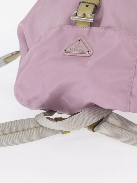 PRADA Backpack Nylon Pink Silver Auth 155946 main image 8